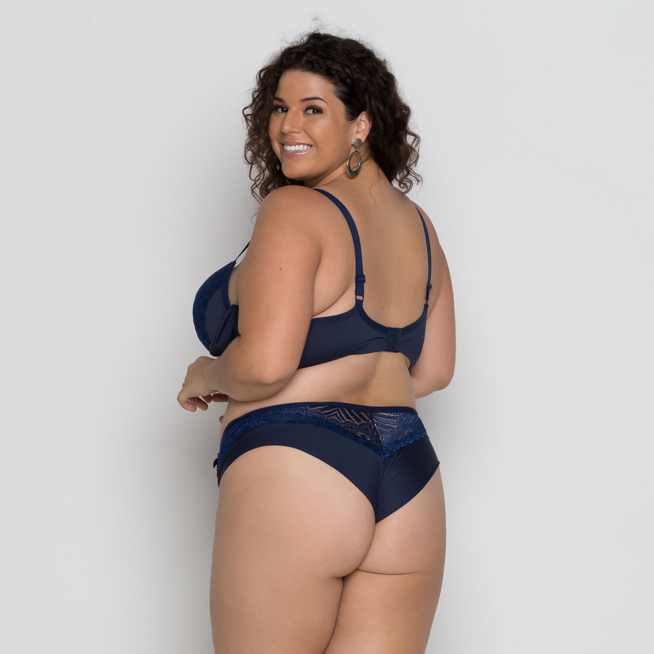 Body Plus Size Dupla Face Carmen Estampado / Bege - zuya